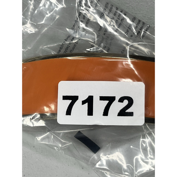 Large French Barrette Orange Enamel Gold Tone Hair Clip Chunky 80s Retro France - Picture 8 of 8